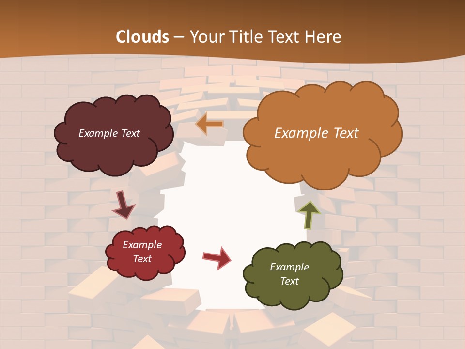 A Brick Wall With A Hole In The Middle PowerPoint Template