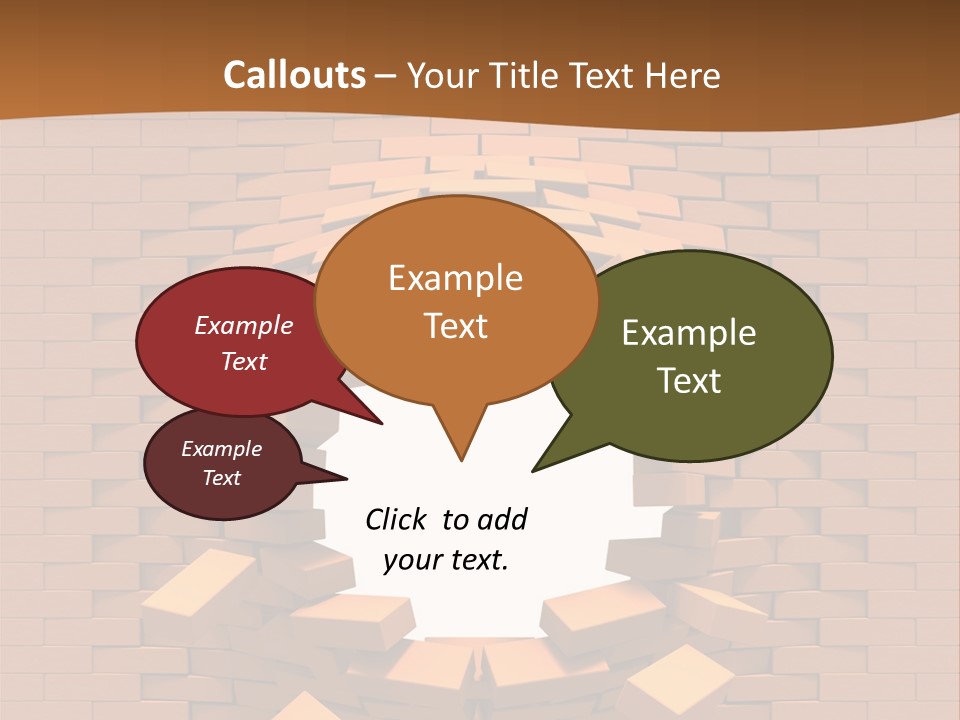 A Brick Wall With A Hole In The Middle PowerPoint Template