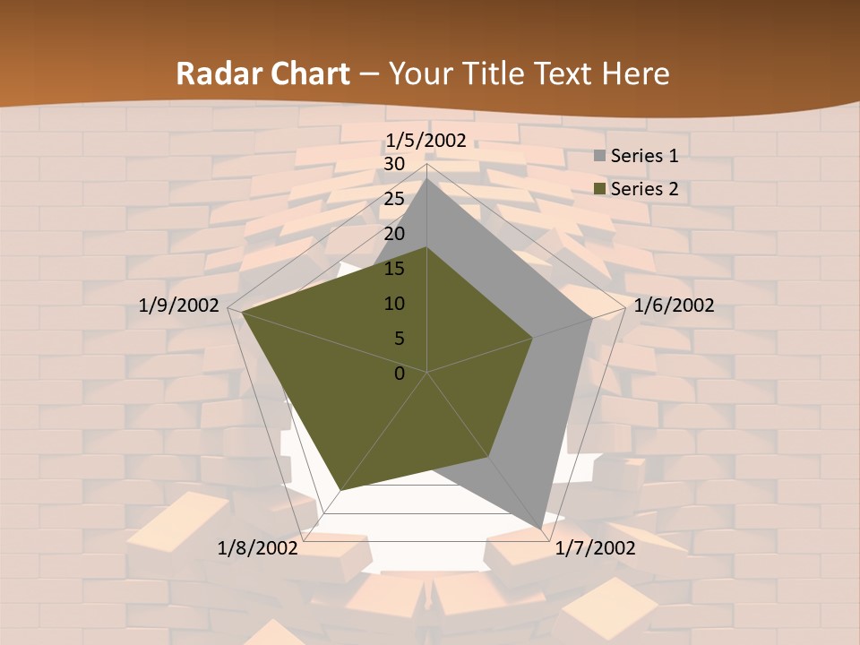 A Brick Wall With A Hole In The Middle PowerPoint Template