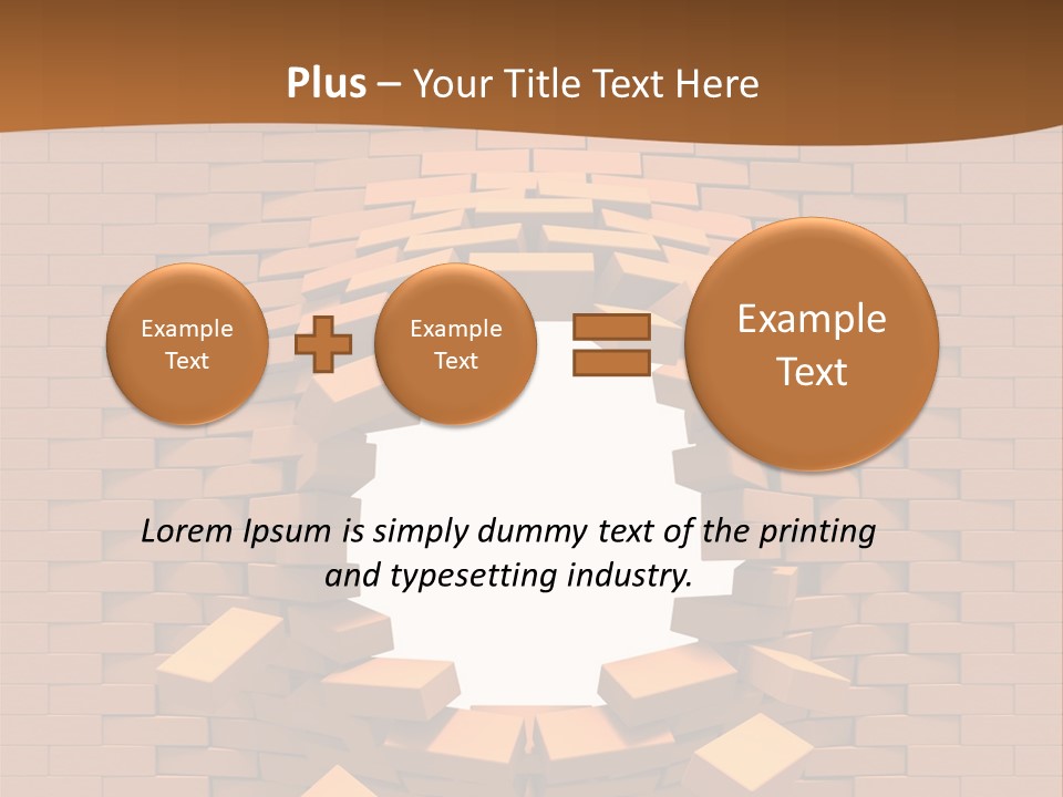 A Brick Wall With A Hole In The Middle PowerPoint Template