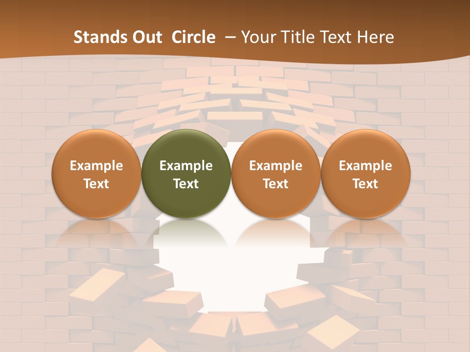 A Brick Wall With A Hole In The Middle PowerPoint Template