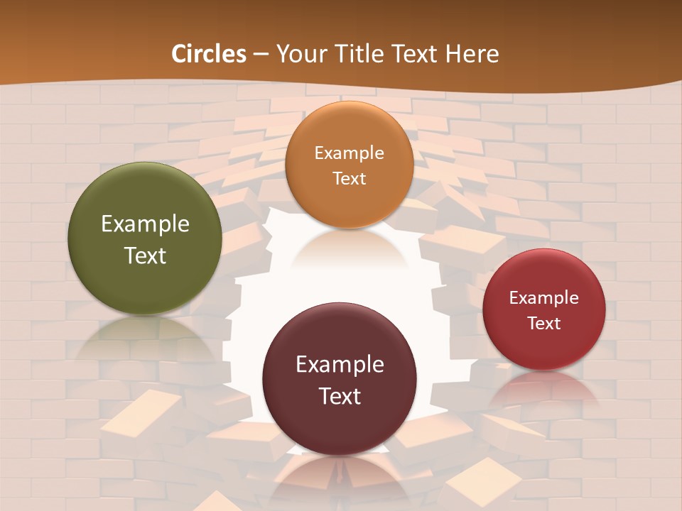 A Brick Wall With A Hole In The Middle PowerPoint Template