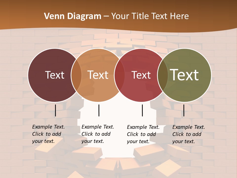 A Brick Wall With A Hole In The Middle PowerPoint Template