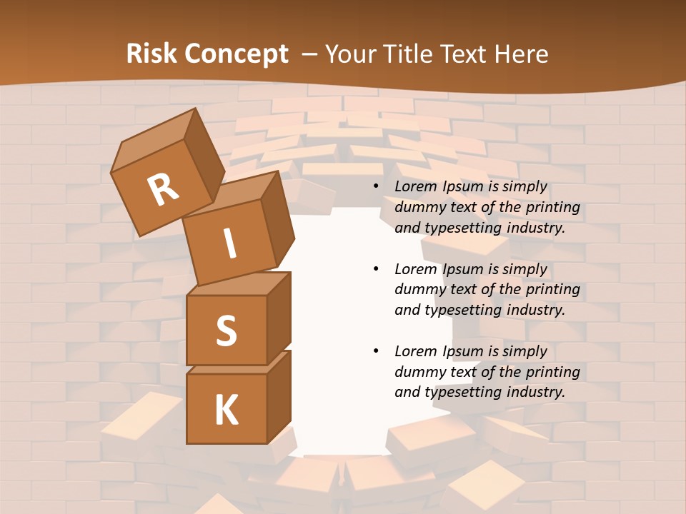 A Brick Wall With A Hole In The Middle PowerPoint Template