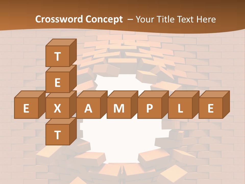 A Brick Wall With A Hole In The Middle PowerPoint Template