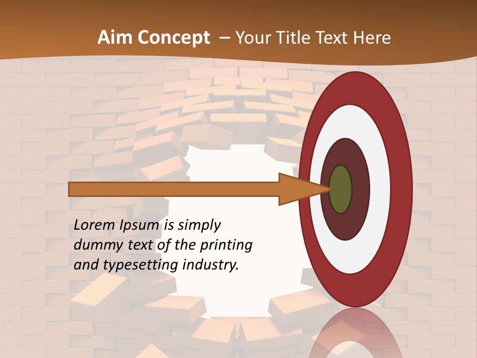 A Brick Wall With A Hole In The Middle PowerPoint Template