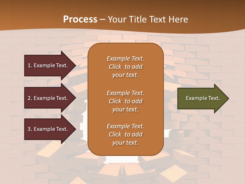 A Brick Wall With A Hole In The Middle PowerPoint Template