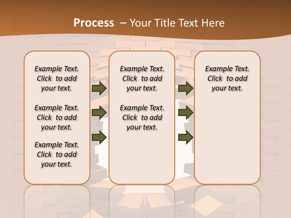 A Brick Wall With A Hole In The Middle PowerPoint Template