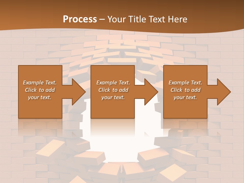 A Brick Wall With A Hole In The Middle PowerPoint Template