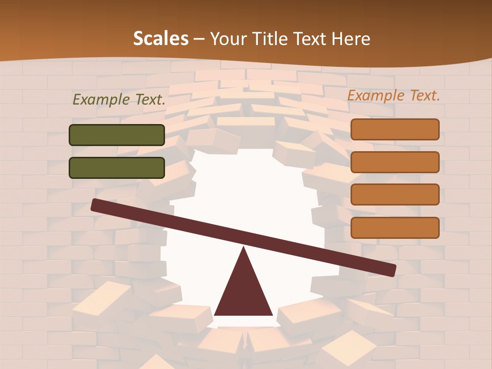 A Brick Wall With A Hole In The Middle PowerPoint Template