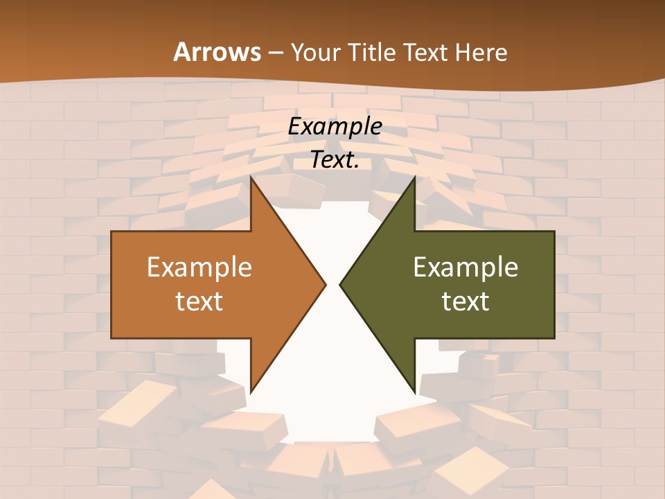A Brick Wall With A Hole In The Middle PowerPoint Template
