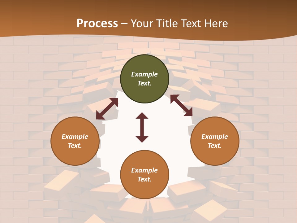 A Brick Wall With A Hole In The Middle PowerPoint Template