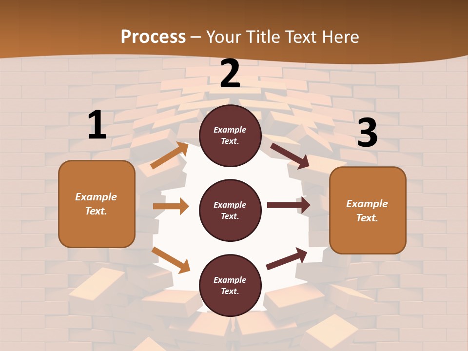 A Brick Wall With A Hole In The Middle PowerPoint Template