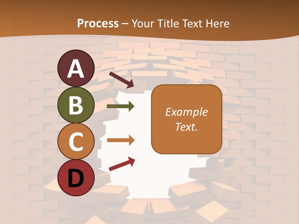 A Brick Wall With A Hole In The Middle PowerPoint Template
