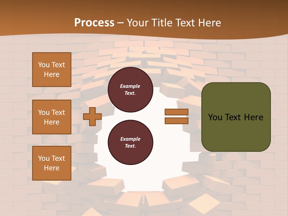A Brick Wall With A Hole In The Middle PowerPoint Template