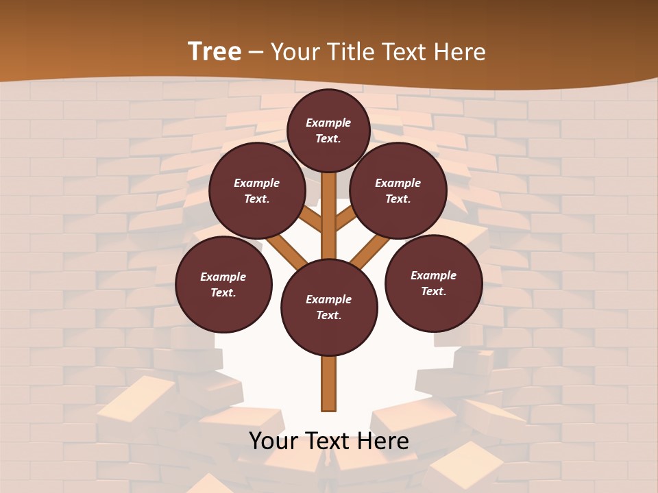 A Brick Wall With A Hole In The Middle PowerPoint Template