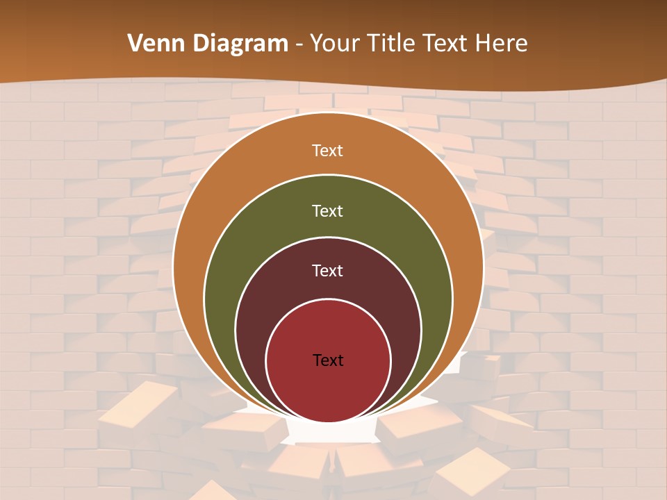 A Brick Wall With A Hole In The Middle PowerPoint Template