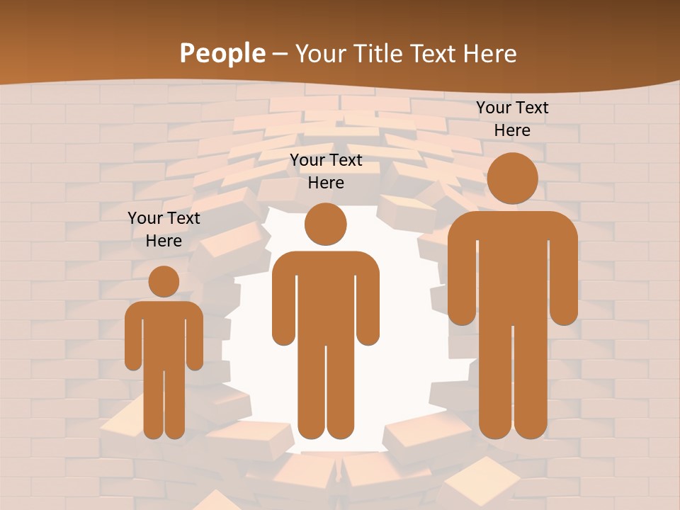 A Brick Wall With A Hole In The Middle PowerPoint Template