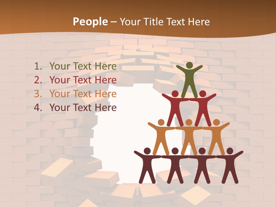 A Brick Wall With A Hole In The Middle PowerPoint Template