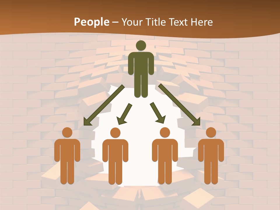 A Brick Wall With A Hole In The Middle PowerPoint Template