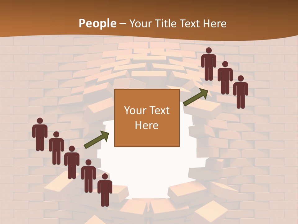 A Brick Wall With A Hole In The Middle PowerPoint Template