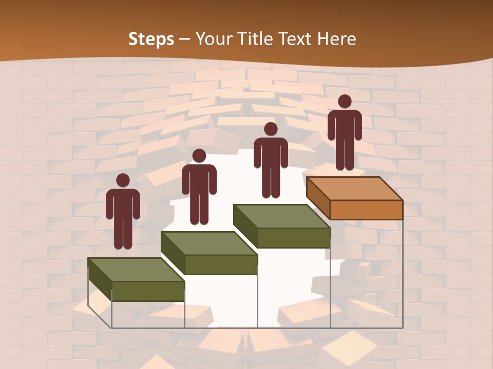 A Brick Wall With A Hole In The Middle PowerPoint Template