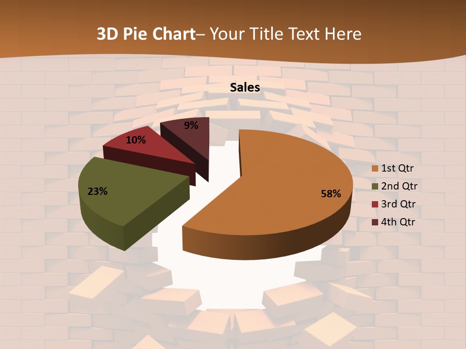 A Brick Wall With A Hole In The Middle PowerPoint Template