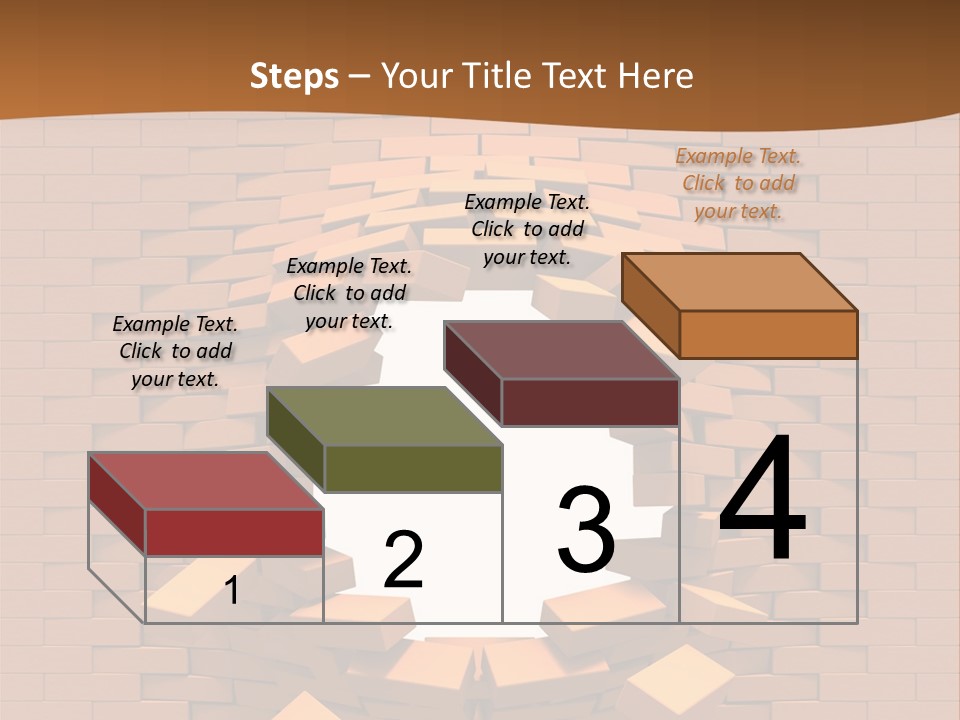 A Brick Wall With A Hole In The Middle PowerPoint Template