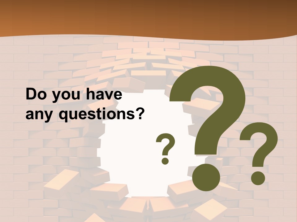 A Brick Wall With A Hole In The Middle PowerPoint Template