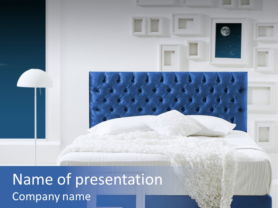 Headboard Apartment Wall PowerPoint Template