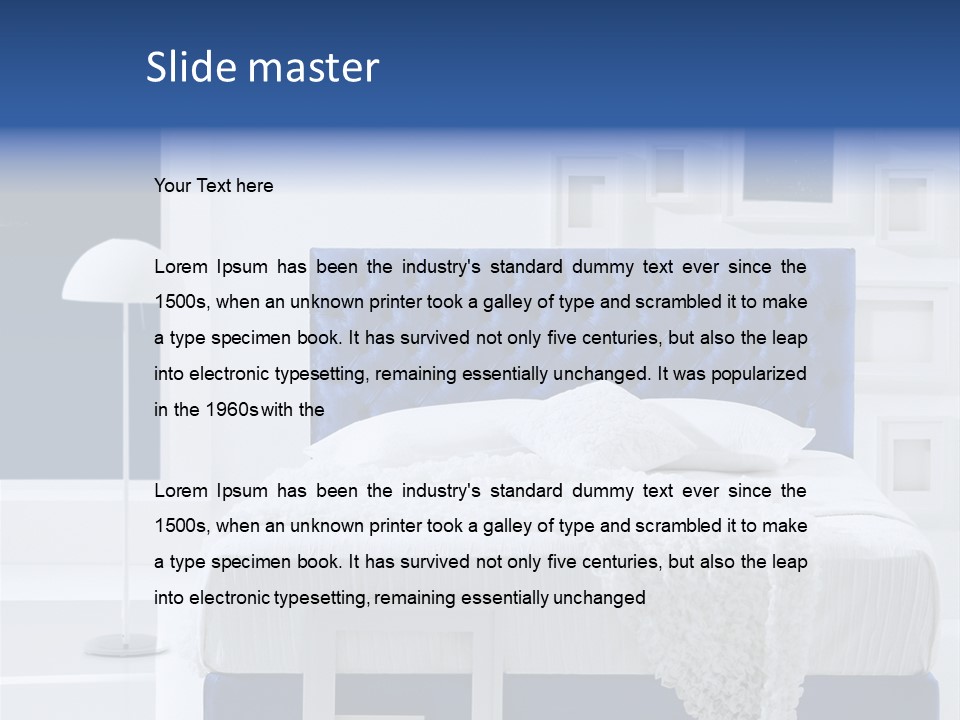 Headboard Apartment Wall PowerPoint Template