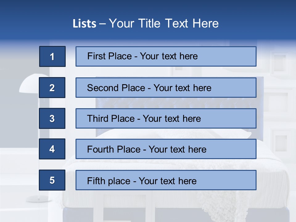 Headboard Apartment Wall PowerPoint Template