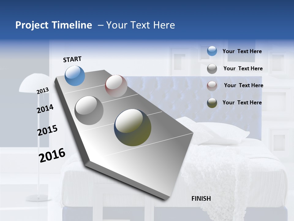 Headboard Apartment Wall PowerPoint Template