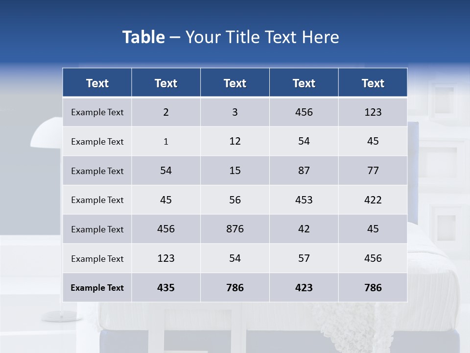 Headboard Apartment Wall PowerPoint Template