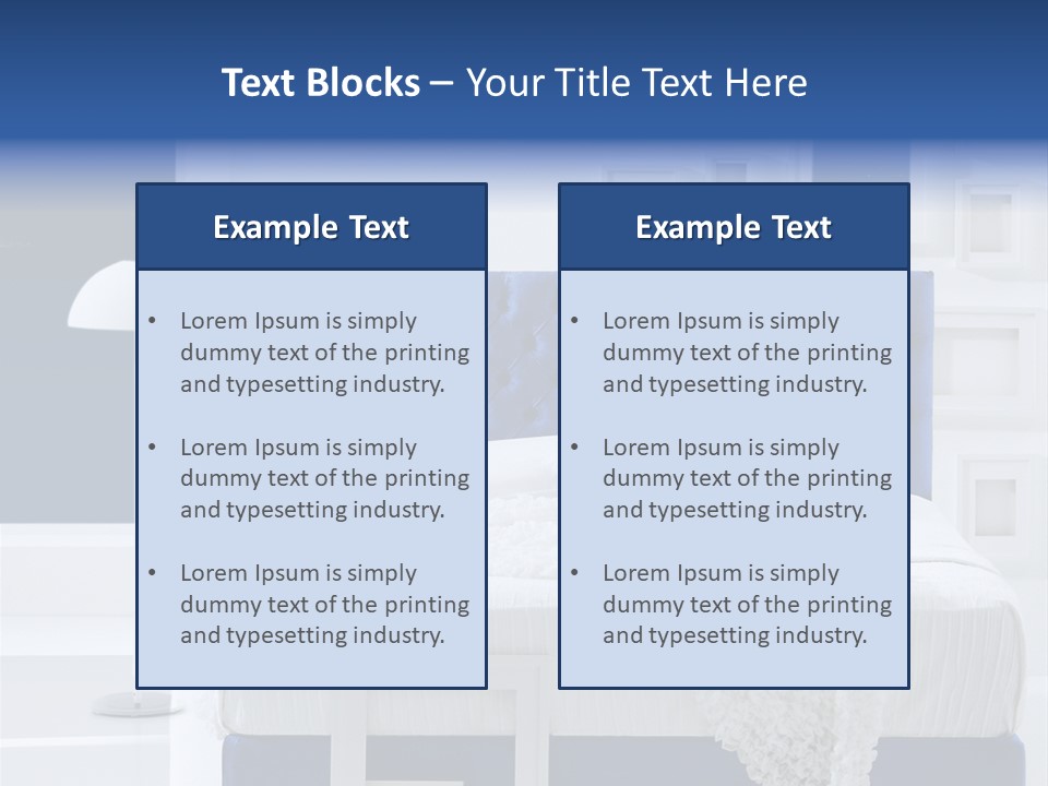 Headboard Apartment Wall PowerPoint Template