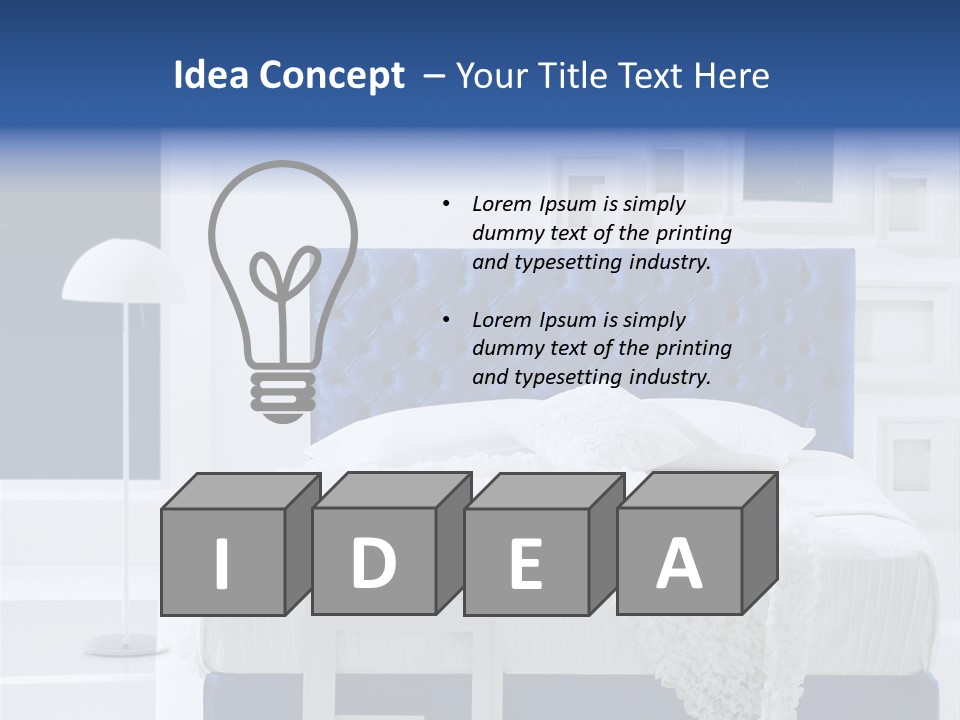 Headboard Apartment Wall PowerPoint Template