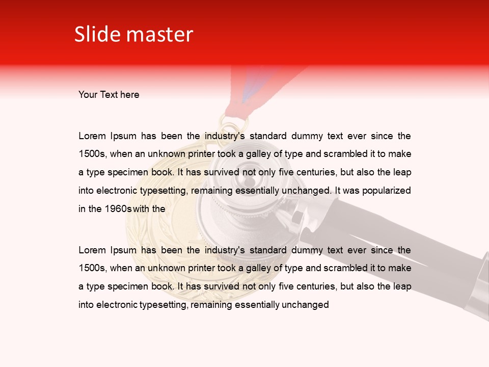 Macro Examination Gold PowerPoint Template