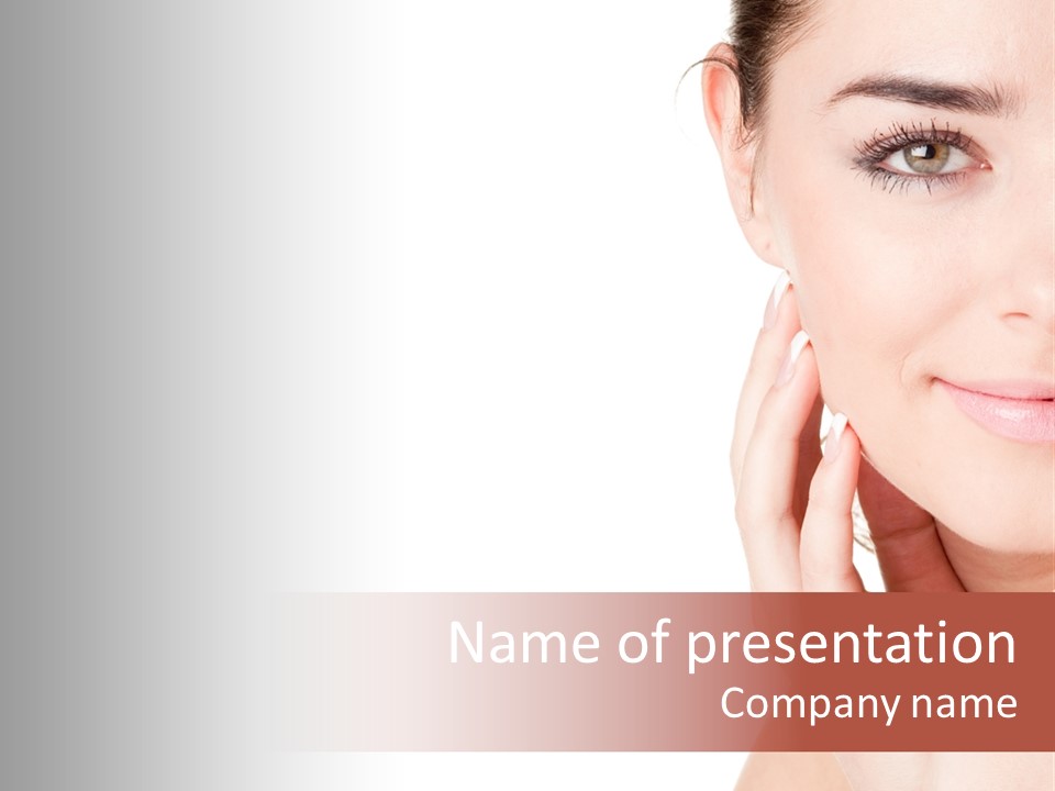 Shot Glamour Caucasian PowerPoint Template