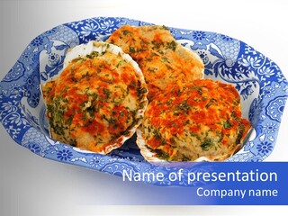 Baked Plate Squid PowerPoint Template