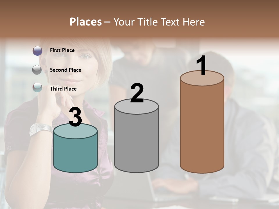 Appealing Blond Businessman PowerPoint Template