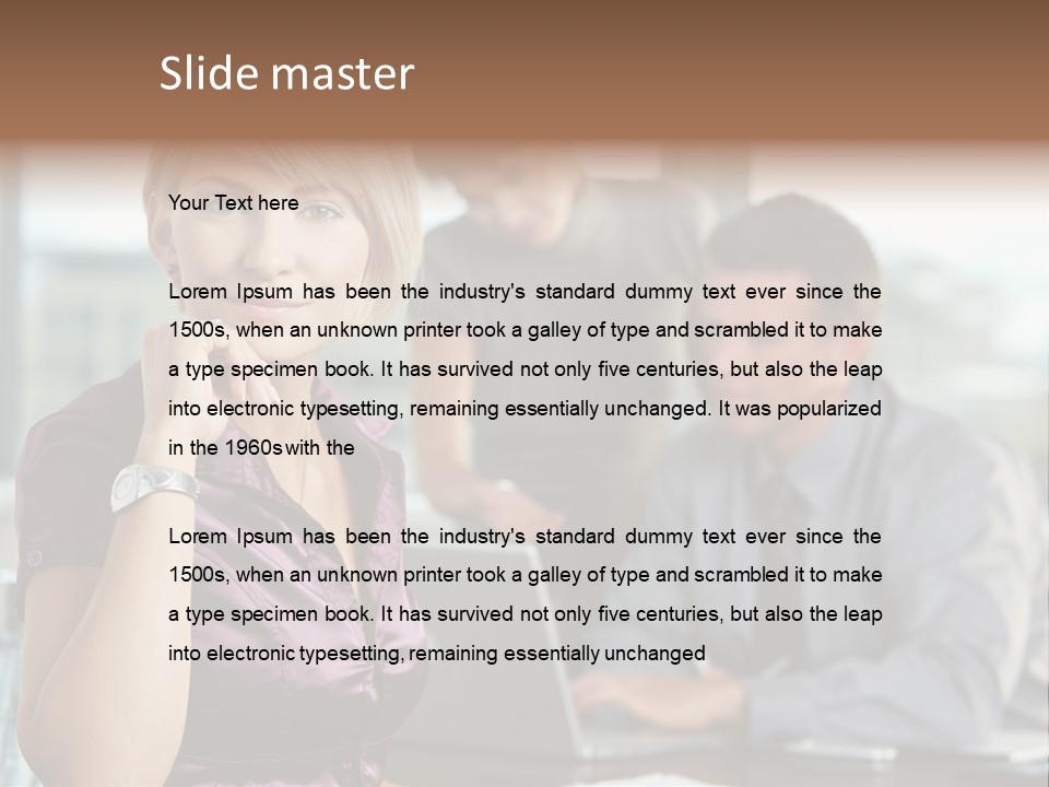 Appealing Blond Businessman PowerPoint Template