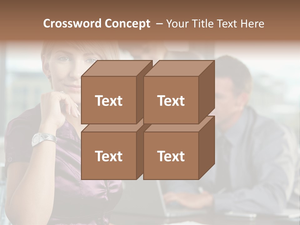 Appealing Blond Businessman PowerPoint Template