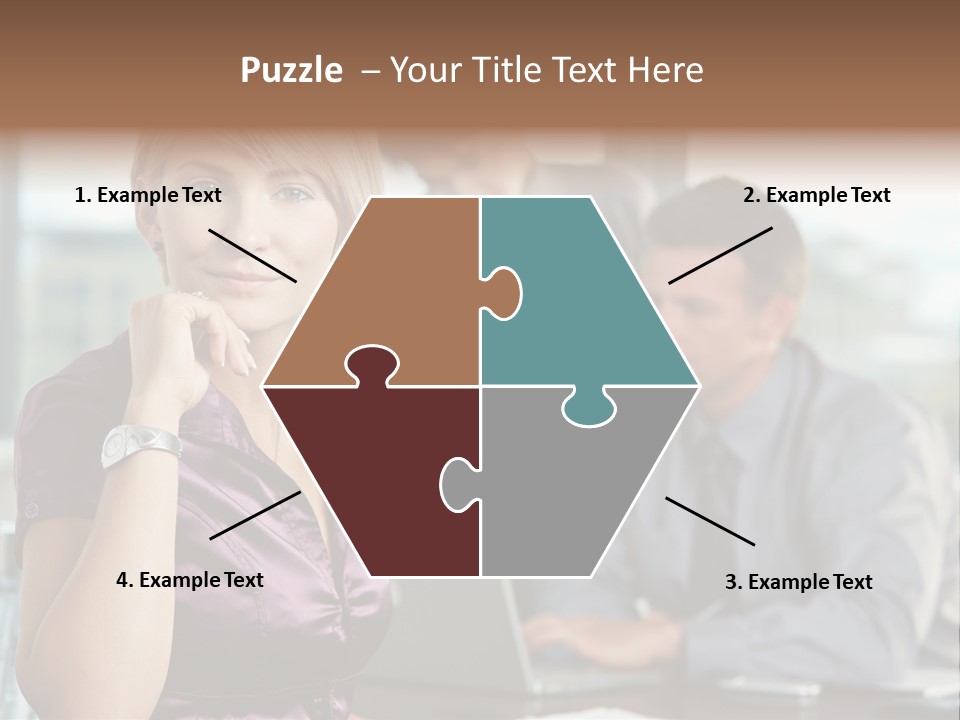 Appealing Blond Businessman PowerPoint Template