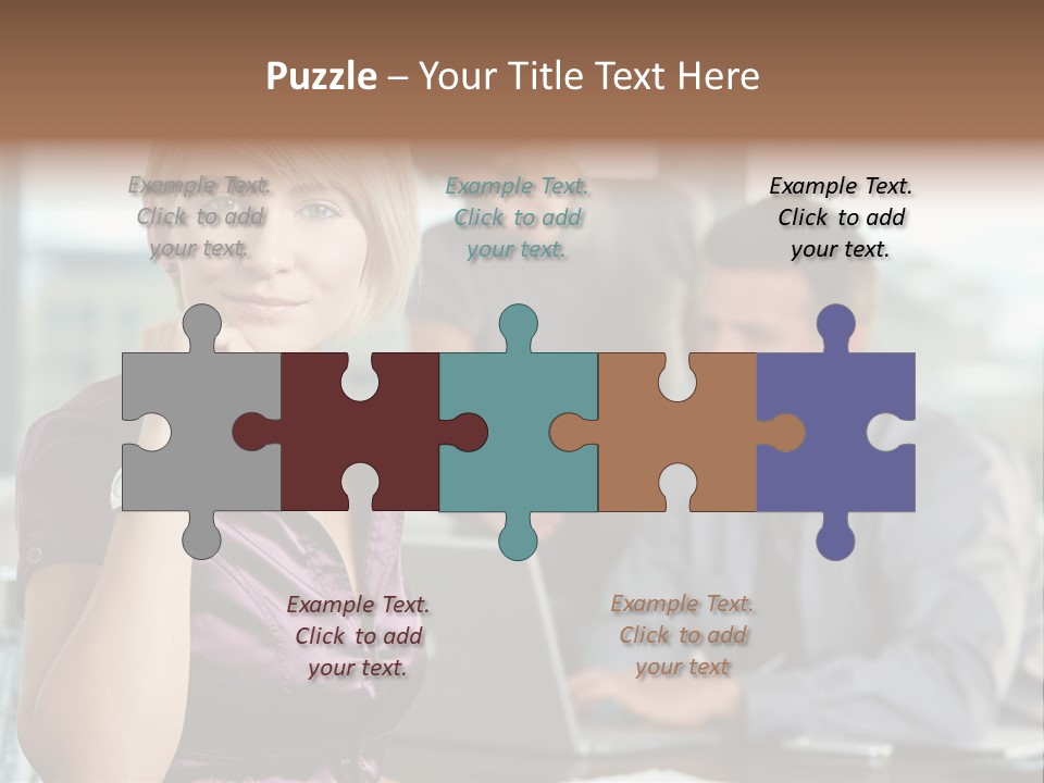 Appealing Blond Businessman PowerPoint Template