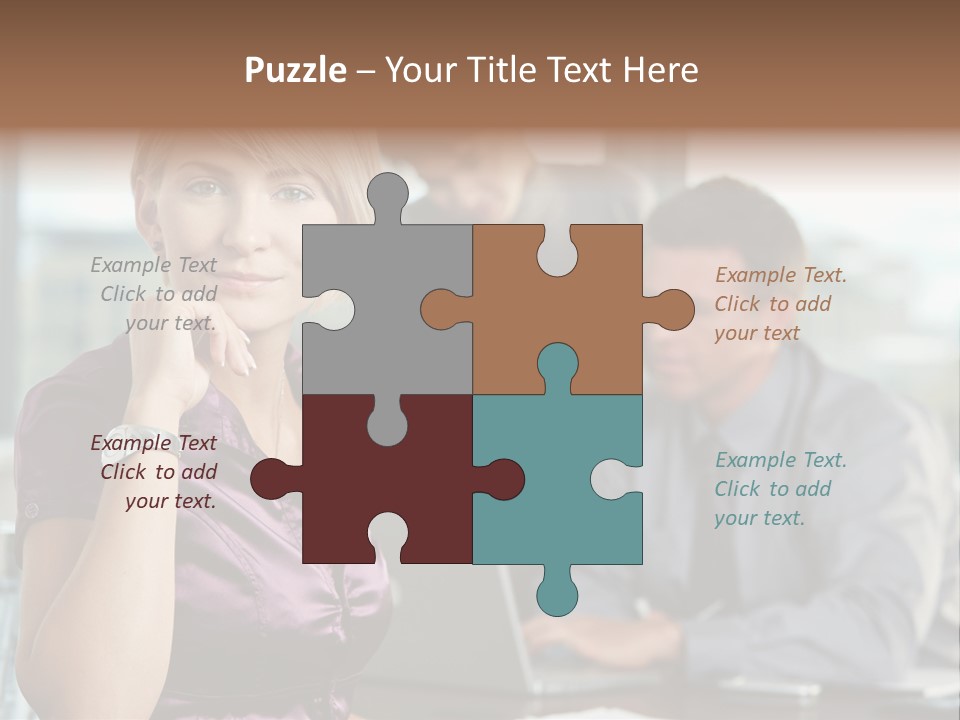 Appealing Blond Businessman PowerPoint Template