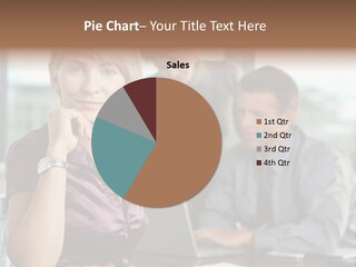 Appealing Blond Businessman PowerPoint Template