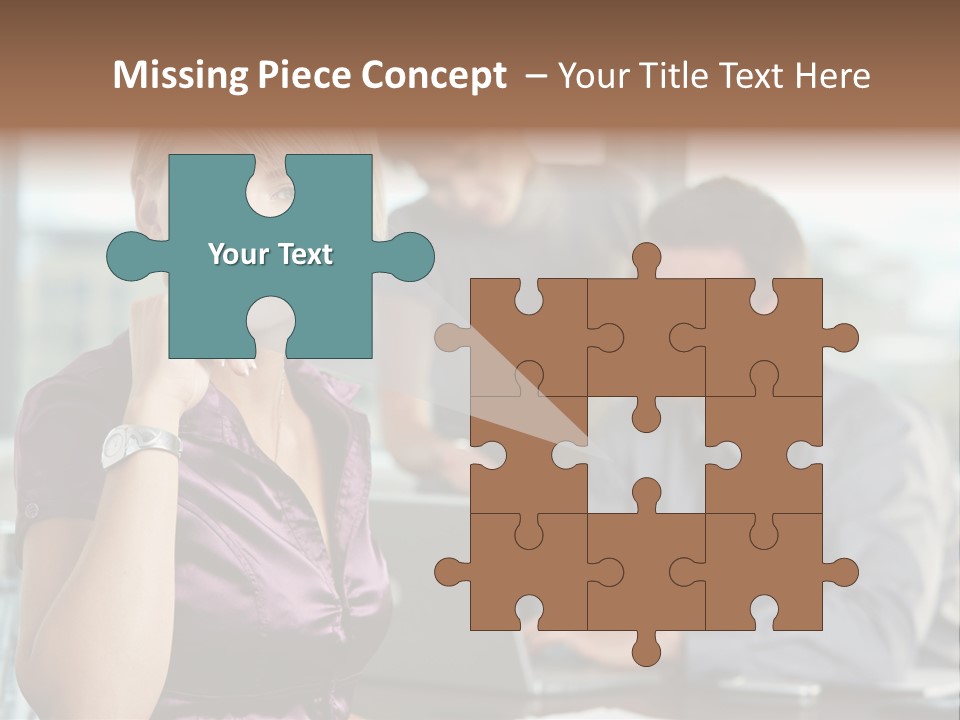 Appealing Blond Businessman PowerPoint Template