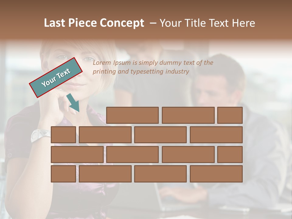 Appealing Blond Businessman PowerPoint Template