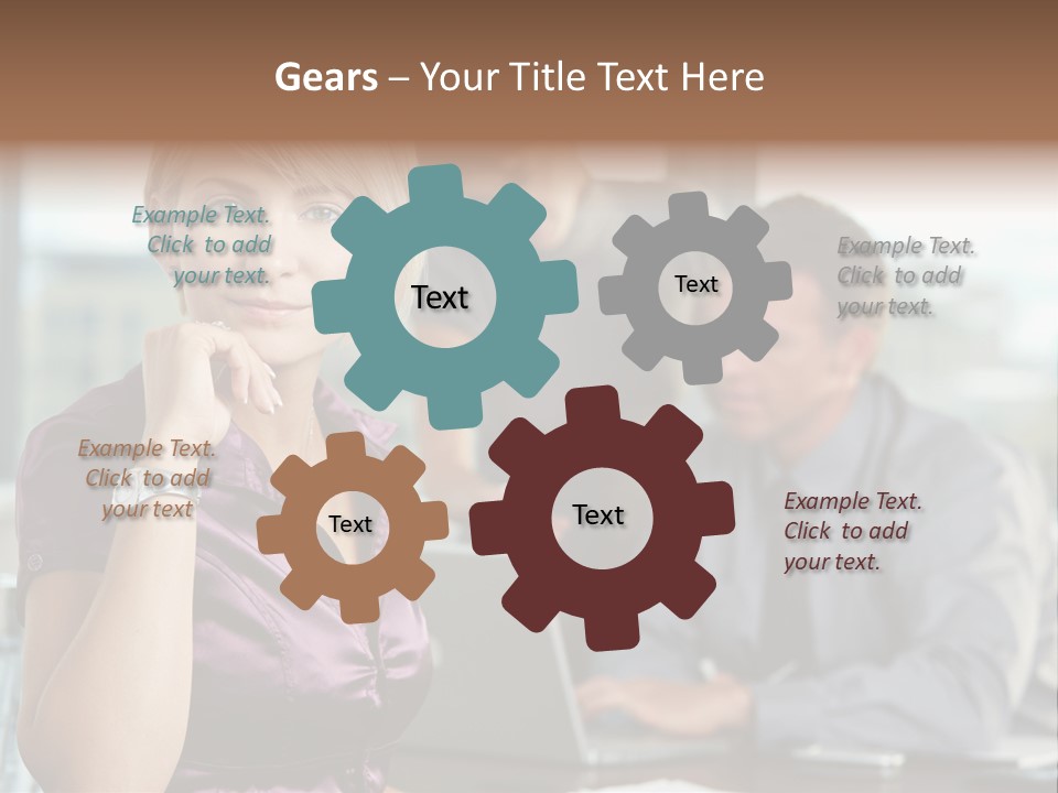 Appealing Blond Businessman PowerPoint Template