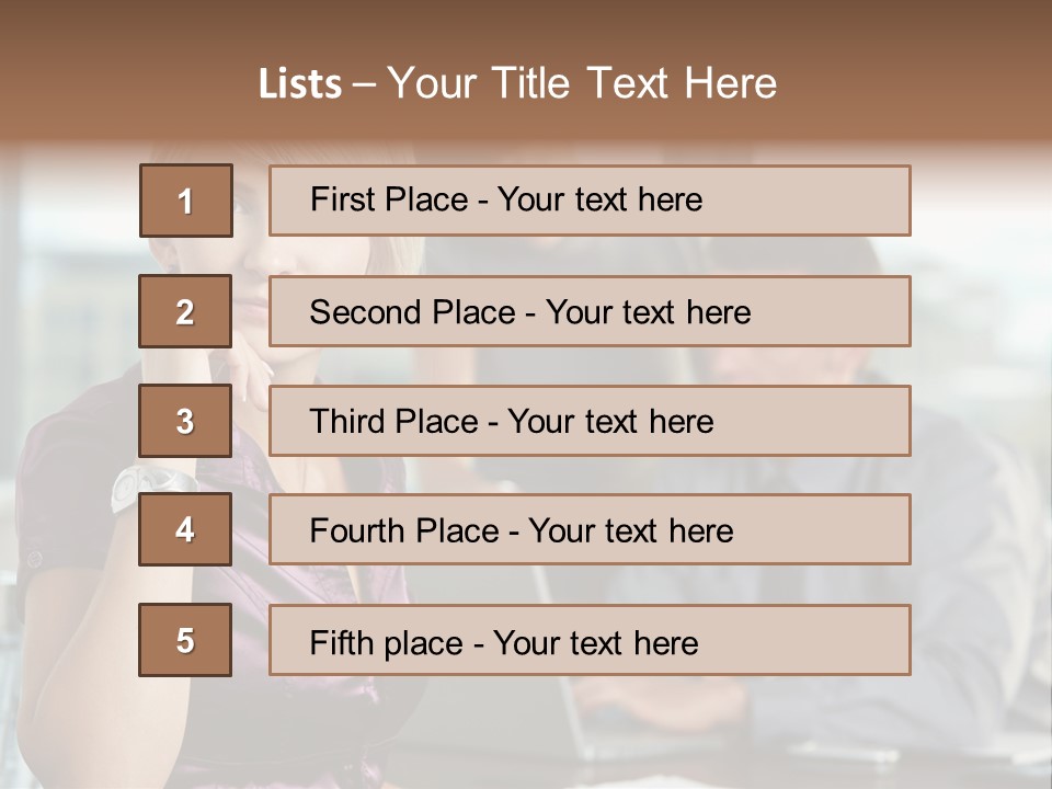 Appealing Blond Businessman PowerPoint Template